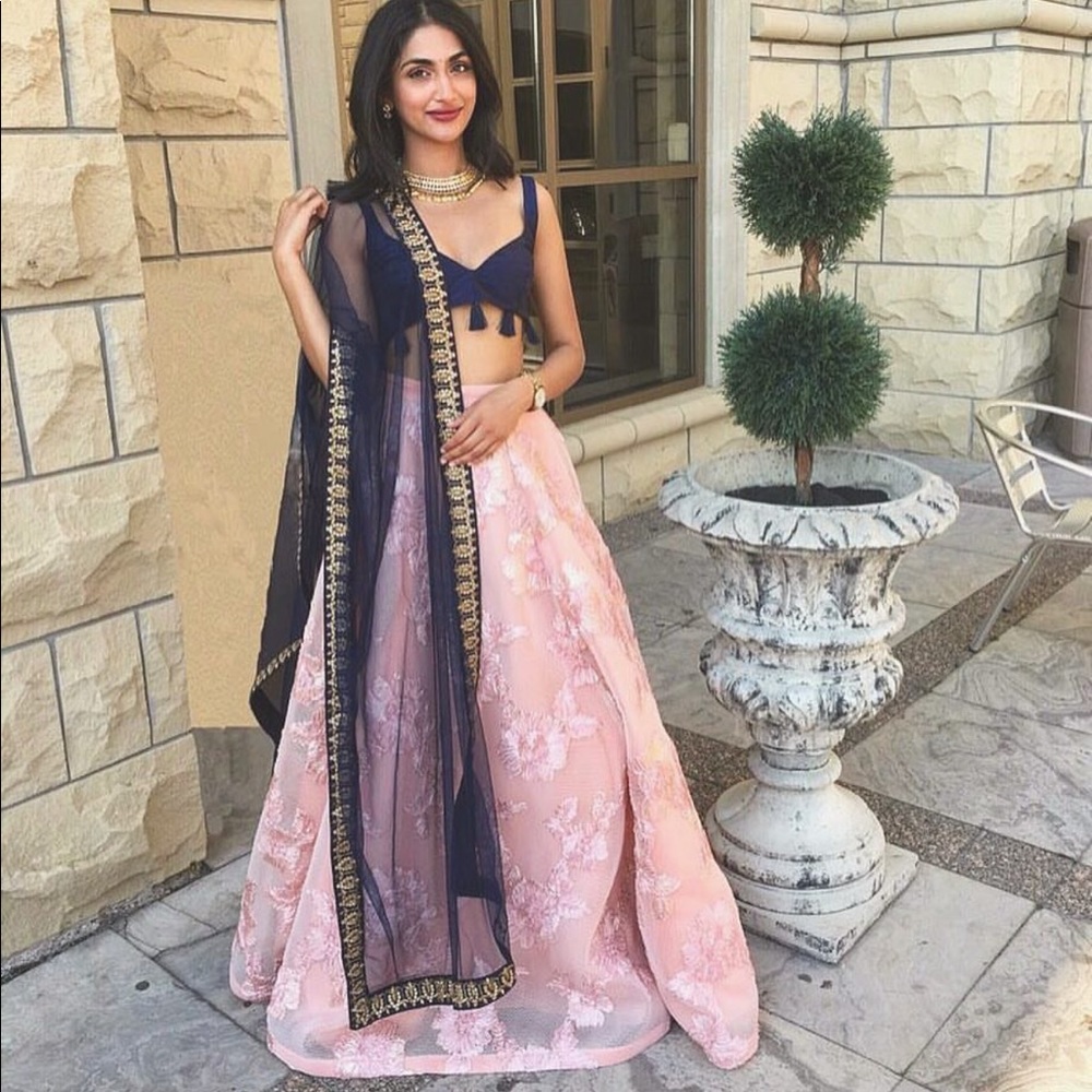 Mani K Jassal pink Yasima skirt